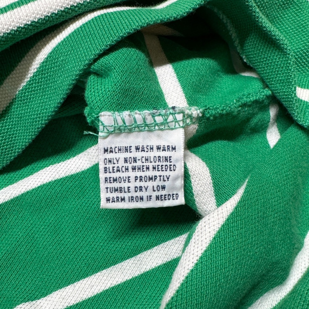 Polo Ralph Lauren Mens 2XLT Green White Striped Short Sleeve Polo Shirt Pink - Picture 7 of 8